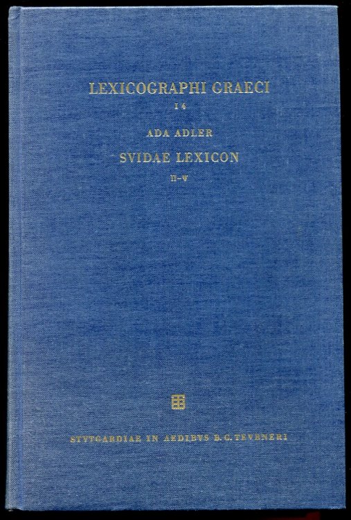 Lexicographi Graeci. Suidae Lexicon. (Vol. I, Alpha-Omega Index) Pars IV. Pi-Psi