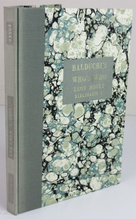 Balduchis Whos Who, Hardcover Signed Limited Edition Biblioasis 1
