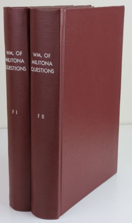 Guillelmi De Militona. Quaestiones De Sacramentis. I. Tractatus I-III & II. Tractatus IV-VI