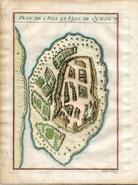 Plan De L'Isle Et Ville De Quiloa