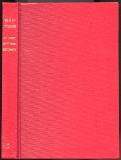 Simon of Faversham Quaestiones Super Libro Elenchorum