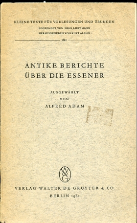 Antike Berichte Uber Die Essener