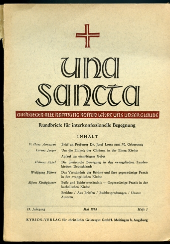 Una Sancta Rundbriefe Fur Interkonfessionelle Begegnung