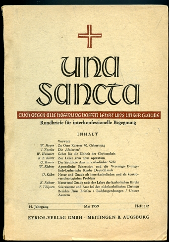 Una Sancta Rundbriefe Fur Interkonfessionelle Begegnung
