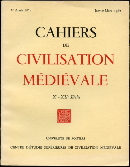 Cahiers De Civilisation Medievale X-XII Siecles