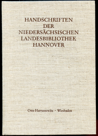 Handschriften Der Niedersachsischen Landesbibliothek Hannover