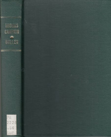 Songs and Masques, With Observations in the art of English poesy
