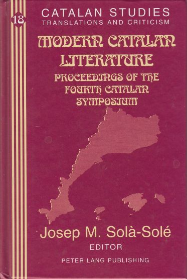 Modern Catalan Literature Proceedings of the Fourth Catalan Symposium