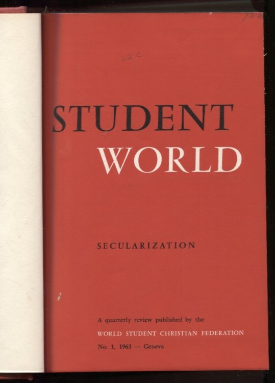 Student World Magazine 1963-1969 A Quarterly Review