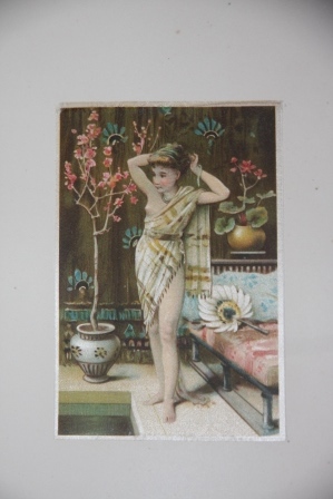 Album of Pre-Raphaelite Images of Little Girls on Printed Silk