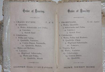 [Victorian Dance Card] Forty-Seventh Annual Ball of the Thistle Benevolent Association at Lyric Hall, Friday Evening, Jan. 10, '79; Music by Professor Wm. Robertson