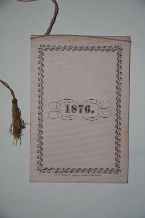 [Victorian Dance Card] Annual Summer-Night's Festival of the James Everard Club, at Terrace Garden, Wenesday Evening, June 7th, '76; Music by Prof. T. H. Joyce