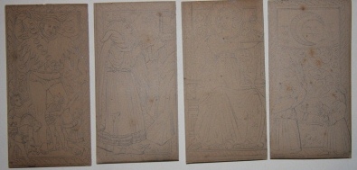 Les Cartes a Jouer et la Cartomancie, [together with] a set of twelve elaborately hand-drawn playing cards in a historical design; Ouvrage Illustre de 40 Bois
