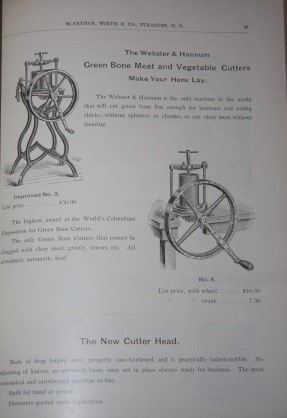 McArthur, Wirth & Co. Butchers' and Packers' Tools and Machinery. Butchers' Supplies. 241 West Water Street, Syracuse, NY. Catalogue 