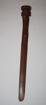 Woodcarved Head on Tall Paper Cutter and/or Bookmark