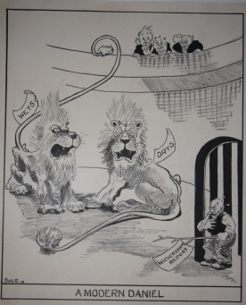 Portfolio of Thirteen Original Pen and Ink Political Cartoons by F. L. Sole() from the 1920s and 1930s