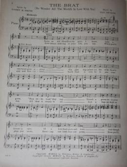 [Sheet Music] The Brat, Dedicated to Nazimova. Inspired by the Motion Picture Production 