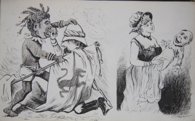 Album of Original Pen-and-Ink Victorian Caricature and Cartoons