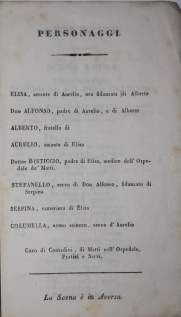 Il Ritorno di Columella dagli Studi di Padova ossia Il Pazzo per Amore Melodramma Buffo in 3 Atti