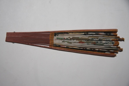 F. Marquis Paris Advertising Fan with Japanese-Style Illustration on Front Side