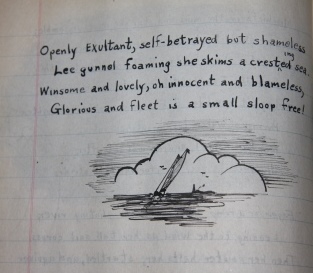 Yachting and Seafaring Scrapbook Album, with a Few Original Drawings as well as Poetry, Stories and Clippings