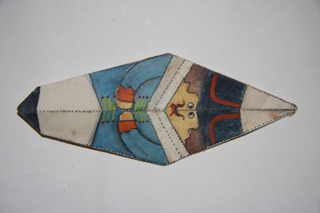 Charming group of hand-made and painted folk art origami figures, including fourteen soldiers, three horses, a flag on a staff, and two incomplete figures (a horse and a soldier)