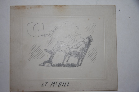 Group of 23 pen-and-ink satirical cartoons relating to training camp life during the First World War