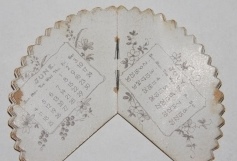 Fan-shaped Calendar for 1899, Compliments of Stickney & Poor Spice Co., Founded 1815