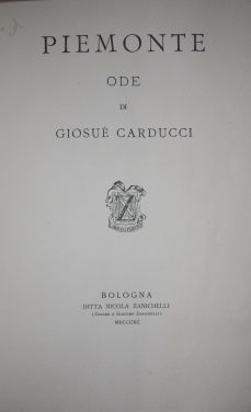 [Three First Editions bound together] 1. La Guerra Ode. 2. Piemonte Ode. 3. Cadore Ode