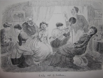 Sketches for A.H. from S.T.S. [Album of Comical Pen-and-Ink Sketches Mostly (23 ink drawings, one pencil, and one photo)]