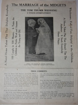 The Marriage of the Midgets or The Tom Thumb Wedding. A Unique Entertainment; A Novel Home Talent Play that Delights Everybody. Wholesome, Full of Fun; Helpful to the Children