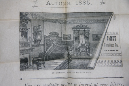 [Advertisement] Paine's Furniture Co. Autumn, 1885.; You are cordially invited to inspect, at your leisure, the most extensive display of Choice Furniture and Interior Decorations ever exhibited in this country