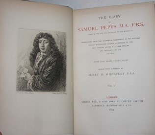 The Diary of Samuel Pepys M.A. F.R.S. . . . With Lord Braybrooke's Notes, Edited with Additions By Henry B. Wheatley F.S.A. (10 volumes)