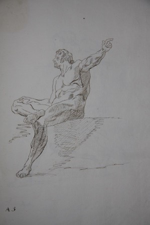 [Manuscript Copy] Facillima Methodus Delineandi Omnes Humani Corporis. Nouveau Livre du Dessein Qui Continent XXV Figures Dessinee Par le Celebre Jean Baptista Piazzeta