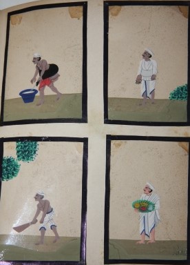 Album of 48 Indian Watercolors Painted on Mica