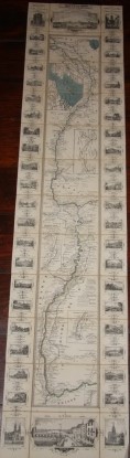 Carte des Bords du Rhin depuis Schaffhouse a Rotterdam avec Indication des Chemins de Fer