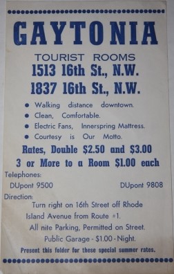 [Advertisement Flier] Gaytonia Tourist Rooms