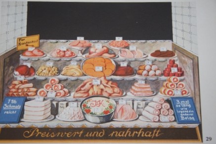 Schaufenster-Dekorationen fr das Fleischergewerbe