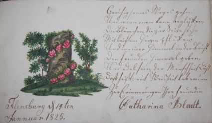 Bltter der Freundschaft. Album Amicorum from the Biedermeier Era with several examples of bead work