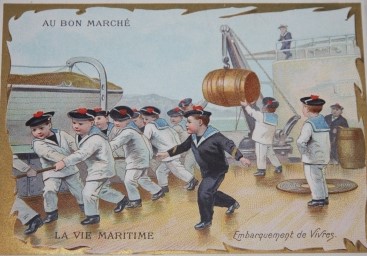 Five Au Bon March Cards from the Series 