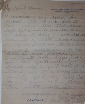 Three letters from an Indian orphan, Michael D'Cruz, to his sponsor, containing three drawings