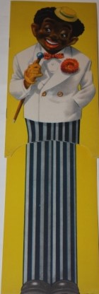 German Book of Brightly Colored Caricature and Rhyme, some racist, with a movable elongating leg