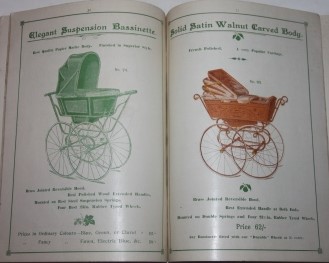 [Trade Catalogue] Harris & Co. Designs of Childrens and Invalid Carriages for 1900. Lion Works, Bradford St., Birmingham; Designs of Bassinette Perambulators and Mail Carts for 1900