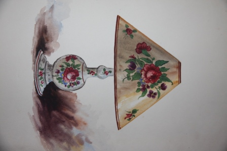 Salesman's Sample Album of Lamp and Lampshade Designs, with 25 Original Watercolors, and Many Mounted Photographs of the Designs
