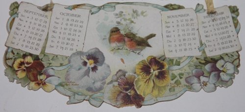 Sweet Pansies Calendar for 1899