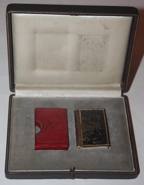 Exquisite Miniature Vellum Album with Four Watercolors and a Pencil Sketch, of Buildings and Their Surroundings; A wartime gift from Jean Jadot to Brigadier Tarleton, and British officer, in the newly liberated Brussels, presented on October 21, 1944