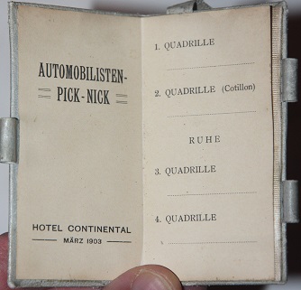 Automobilisten Pic-Nic Continental. Mrz 1903; Automobilisten-Pick-Nick. Hotel Continental