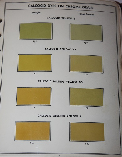 Dyes for Chrome Tanned Grain Calf Leather. Cyanamid