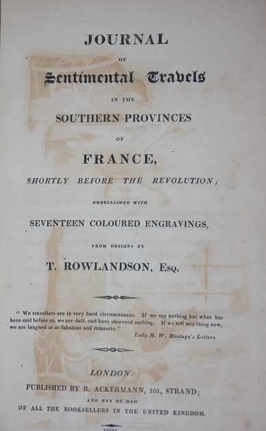 Journal of Sentimental Travels in the Southern Provinces of France, Shortly Before the Revolution