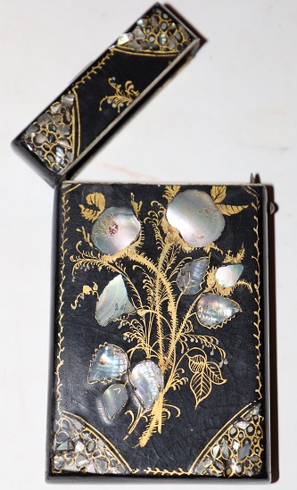 Paper Mache and Mother-of-Pearl Inlay Card Box